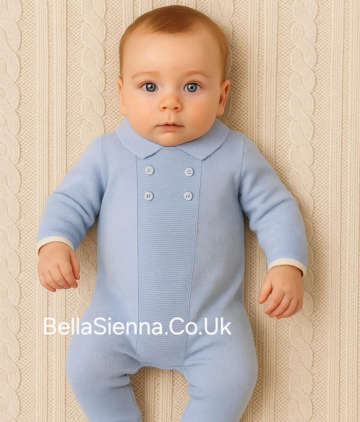 Blues Baby Knitted All In One Romper - BB0086