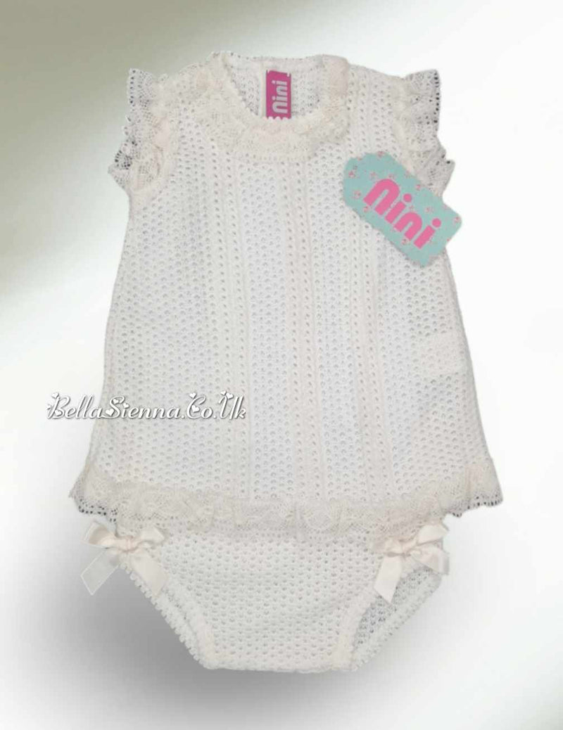 Nini Baby Girls Fine Ivory Summer Set