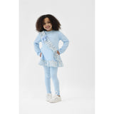 Harris Kids "Alba" Girls Blue Toile Ruffle Tracksuit