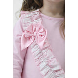 Harris Kids "Alba" Girls Pink Toile Ruffle Tracksuit