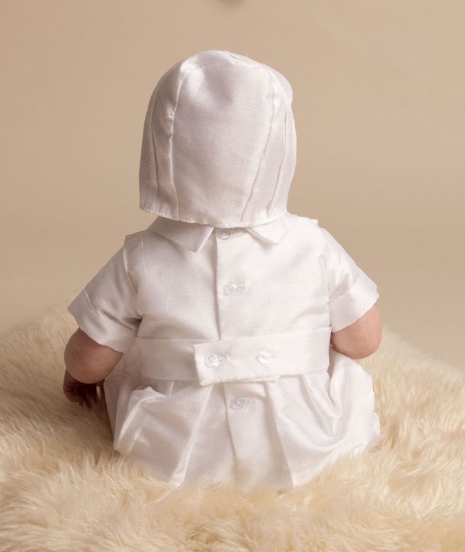 Sevva "ARLO" Boys Christening Outfit With Matching Hat - White