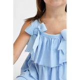 Harris Kids "Ava" Girl's Ruffle Frilly Short Set - Blue