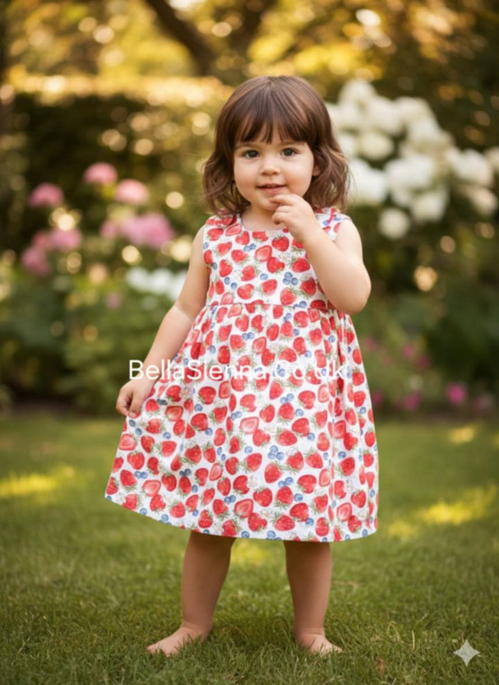 Mayoral Baby Girls Strawberry Print Dress - 1811