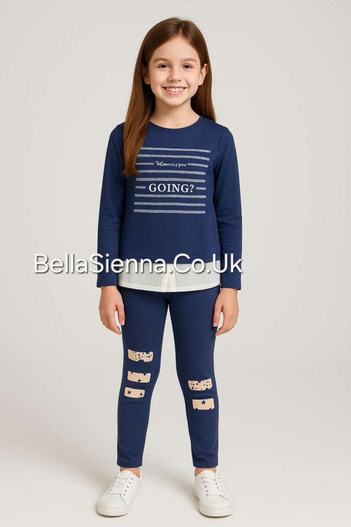 iDo Girls Stylish Sparkly Legging Set