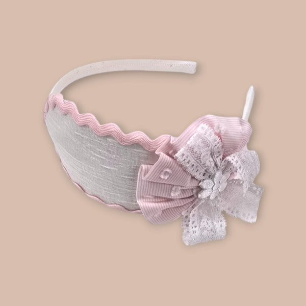 DBB Collection Girls Pink And White Headband