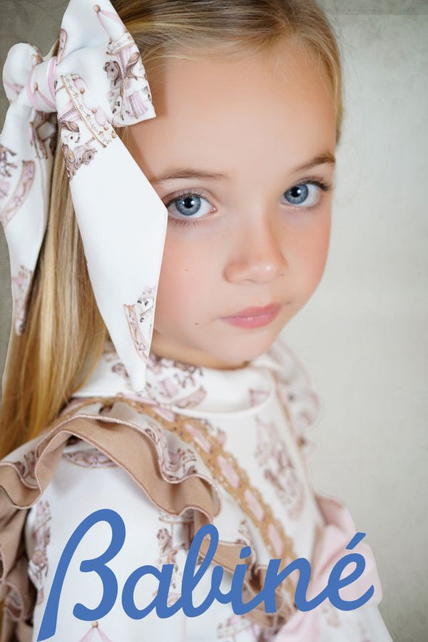 Babine Pink Carousel Hair Bow - 2612937
