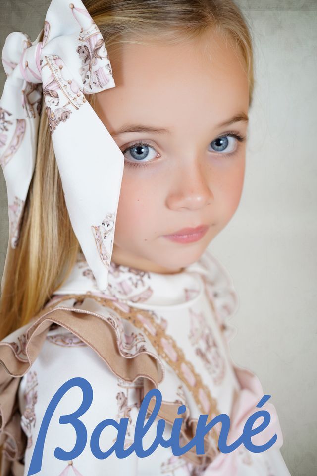 Babine Pink Carousel Hair Bow - 2612937