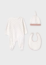 Mayoral Baby Girls, Hat & Bib Set - 9360 - Misty Pink