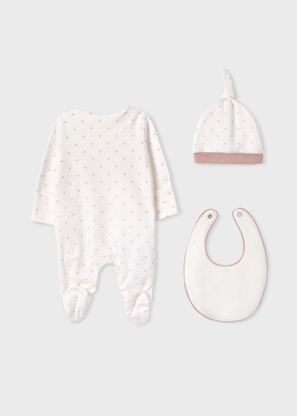 Mayoral Baby Girls, Hat & Bib Set - 9360 - Misty Pink