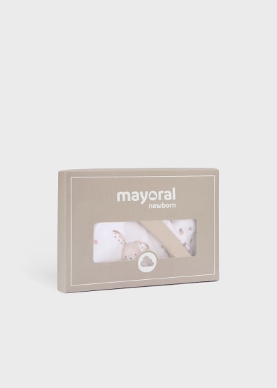 Mayoral Unisex Baby 3 Piece Gift Set Avena - Babygrow, Bib & Hat - 9448
