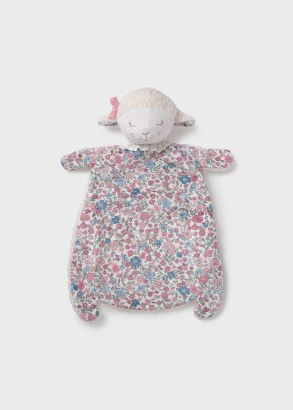 Mayoral Floral Print Lamb Comforter Toy - 9495