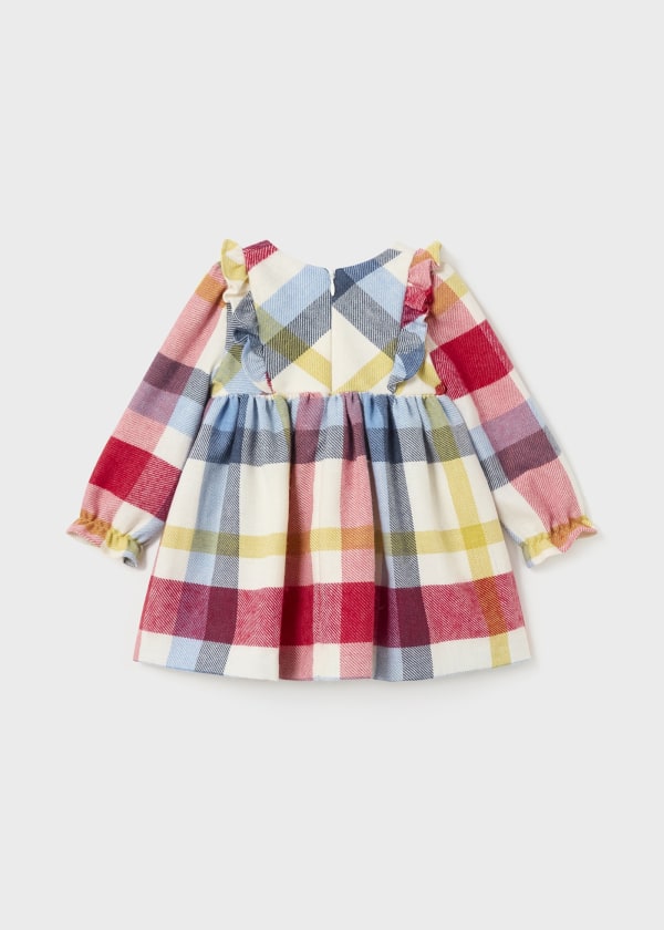 Mayoral Long Sleeved Plaid Dress -  2983 - Tinta