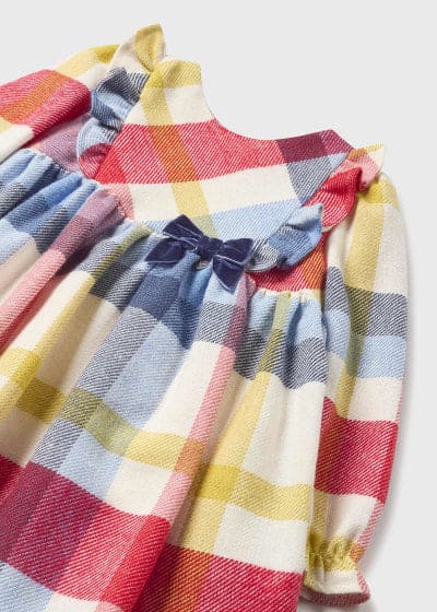 Mayoral Long Sleeved Plaid Dress -  2983 - Tinta