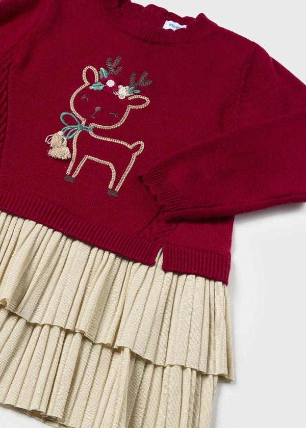 Mayoral Baby Combined Tricot Christmas Dress -2911