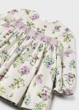 Mayoral Baby Velvet Print Smocked Dress - 2913