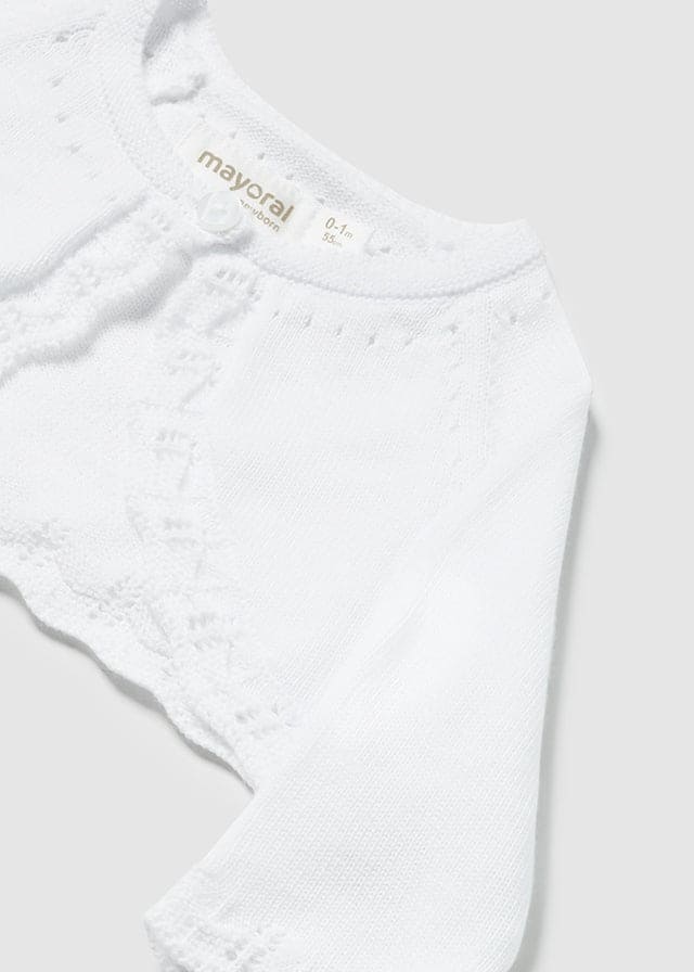 Mayoral Baby Girls White Cardigan - 318