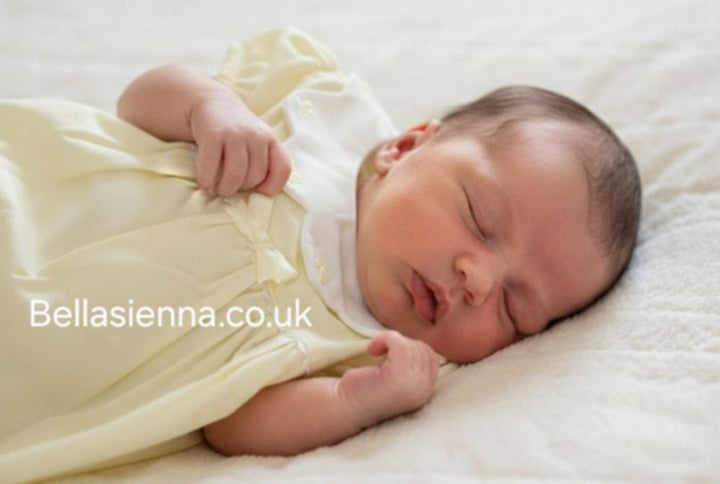 Mintini Baby Girls Lemon Romper With Bows - MB7037