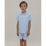 HARRIS KIDS "Buddy" Ribbed Boys Short Set - Baby Blue