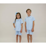 HARRIS KIDS "Buddy" Ribbed Boys Short Set - Baby Blue