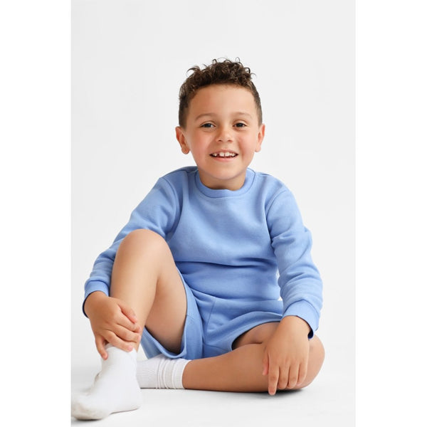 Harris Kids "Byron" Boys Plain Jumper & Shorts Set - Blue