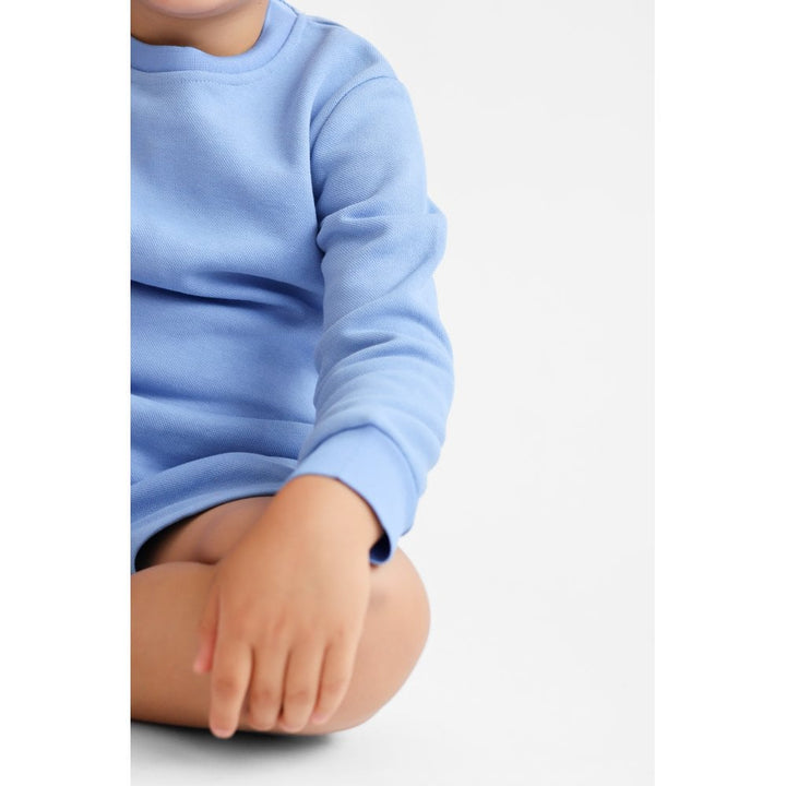 Harris Kids "Byron" Boys Plain Jumper & Shorts Set - Blue