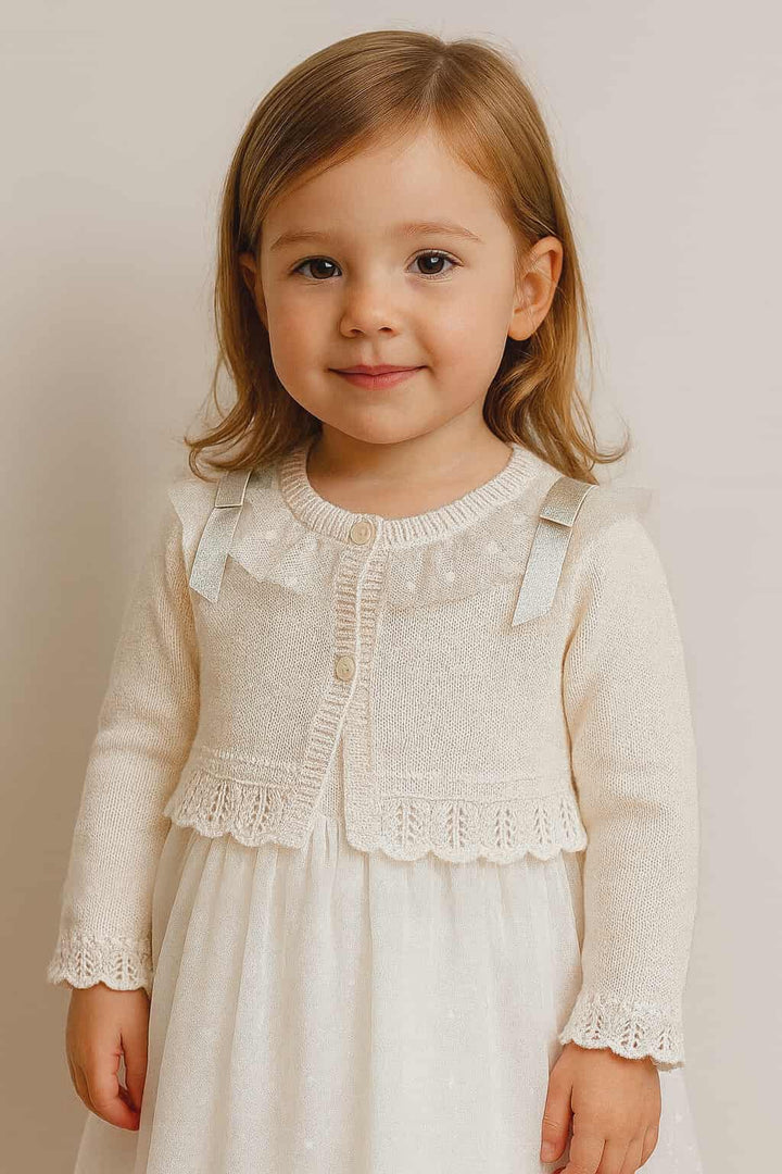 Mac ilusion Girls Ivory Cardigan 7872