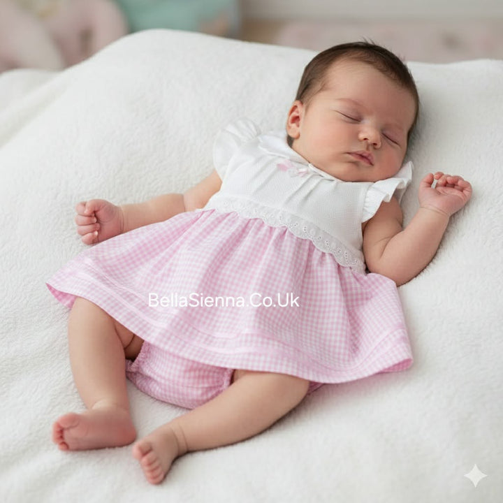 Blues Baby Girls Seersucker Dress With Jam Pants - BB1036