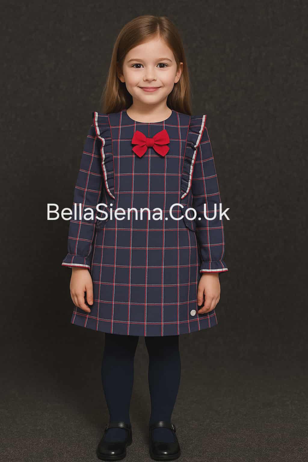 Basmarti Navy & Dark Red Dress - 23552