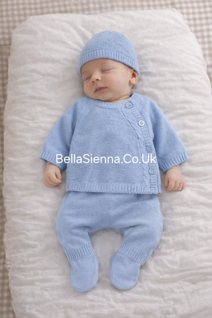 Mayoral Baby 3 piece tricot set BCI cotton 19361 Blue