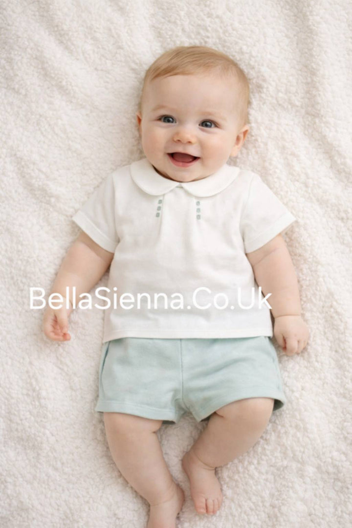 Mayoral Baby Boys 2 Piece Formal Set European Linen - Lagoon - 1216