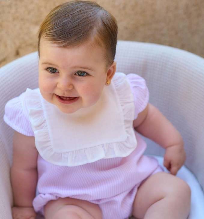 Rapife Girls Pink & White Stripe Romper - 4207