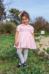 AW24 Naxos Pink Hair Bow To Match The Smocked Dress
