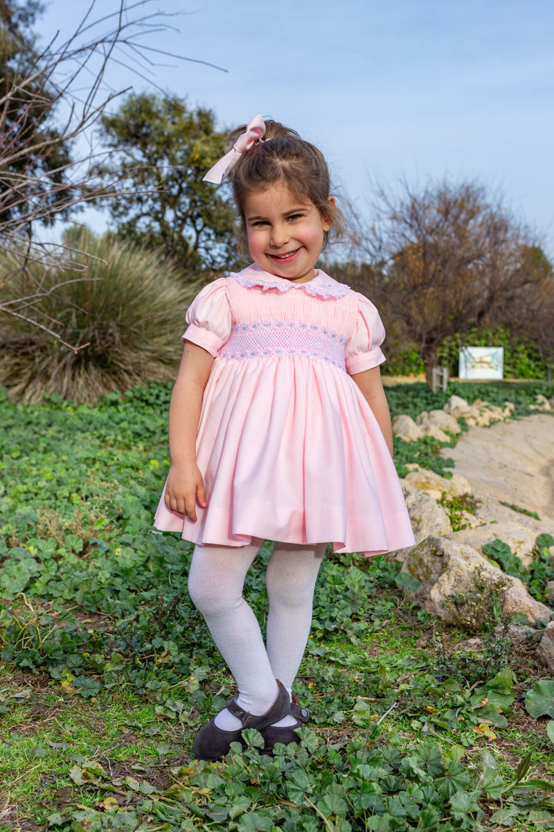 AW24 Naxos Pink Hair Bow To Match The Smocked Dress