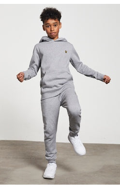 Lyle & Scott Boys Vintage Grey Heather Hoodie & Joggers Tracksuit