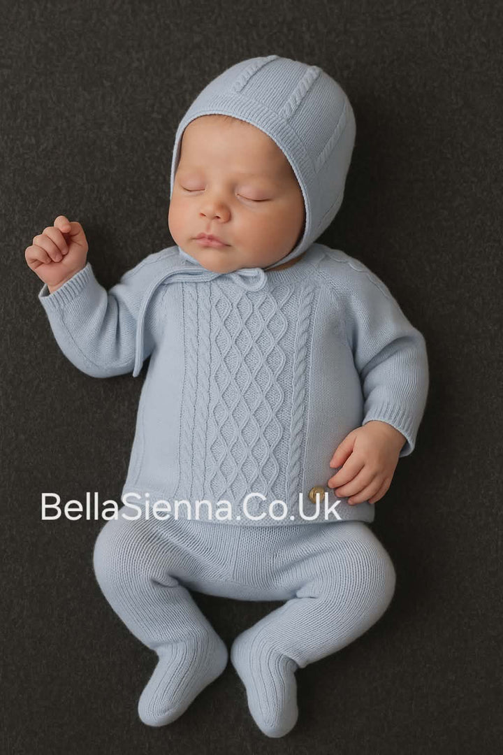 Martin Aranda Baby Blue Knitted 3 Piece Set - Winter  - 004-14072