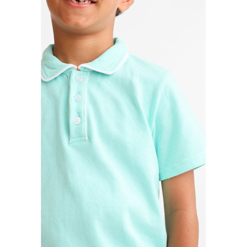 "Carlos" Boys Plain Mint Smart Short Set - Mint Green