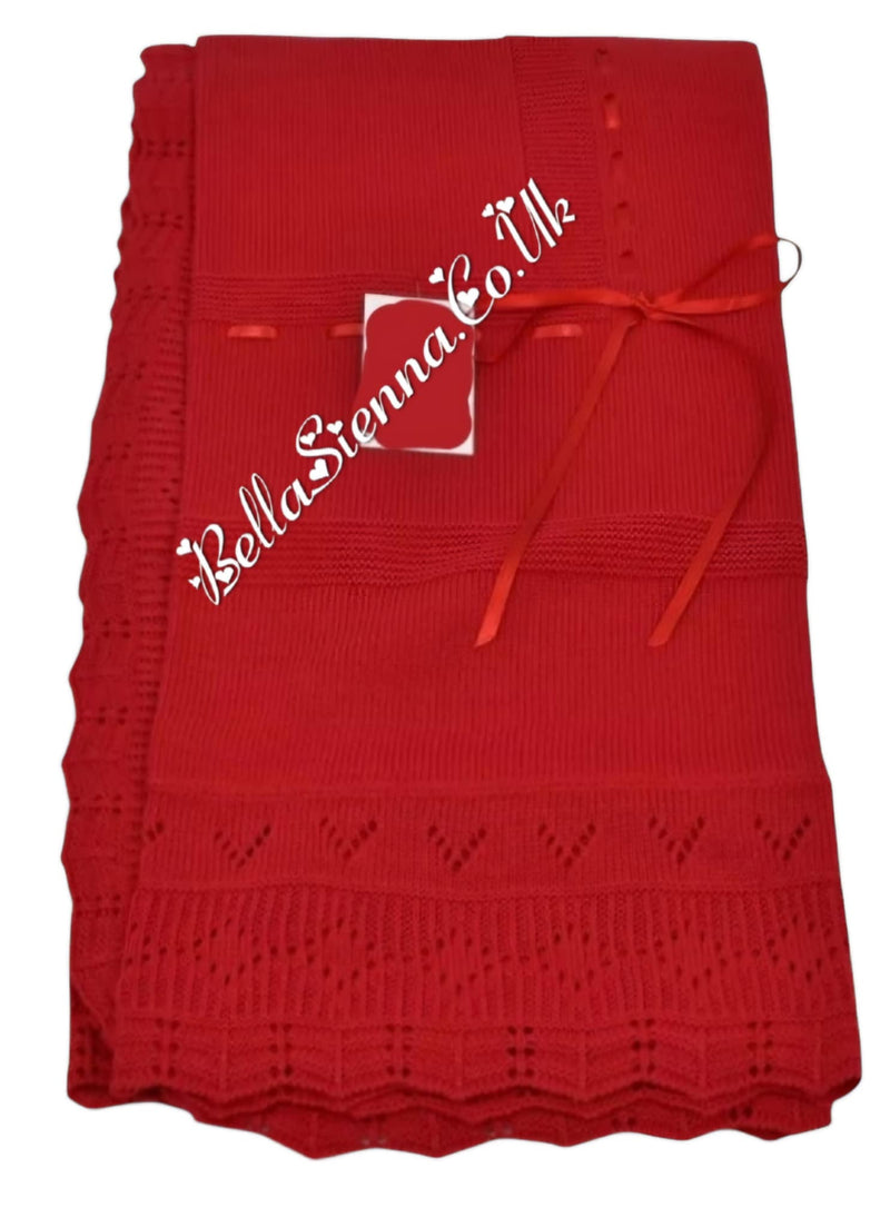 Bella Sienna Red Fine Knitted Luxury Shawls -2027