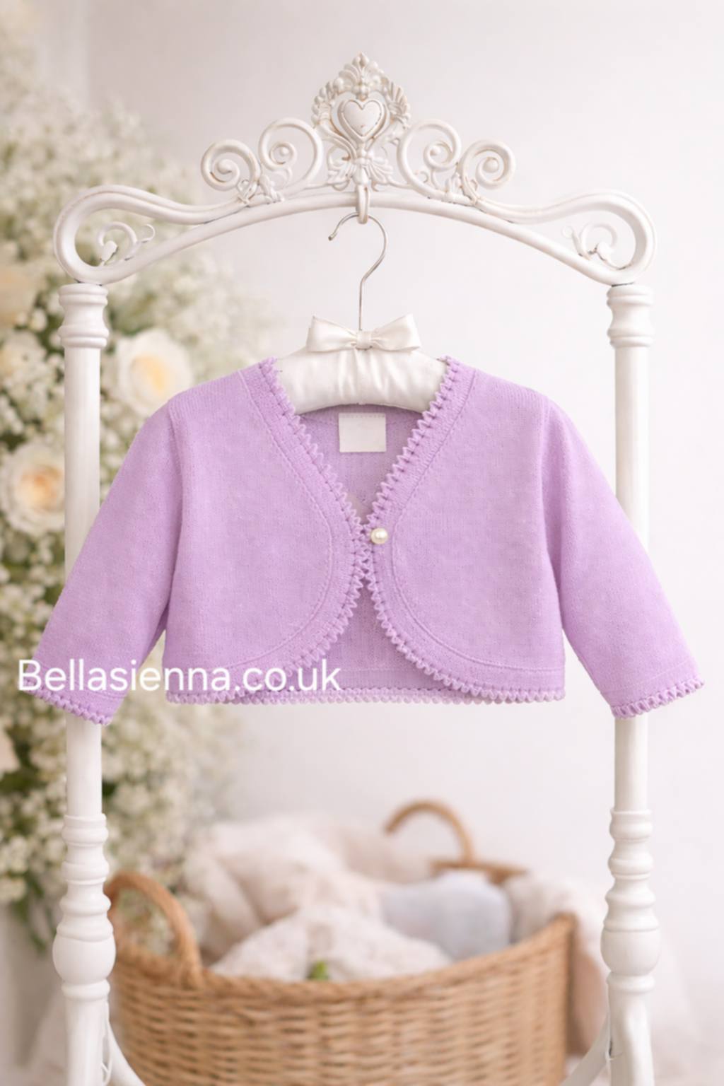 Girls 100% Cotton Lilac Bolero Cardigan -2428