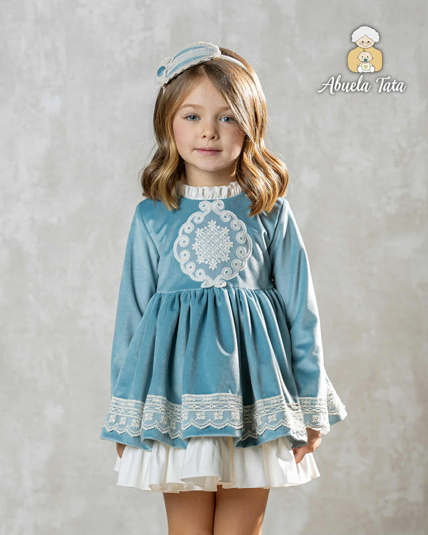 Abuela Tata Velvet & Lace Dress - 2599393