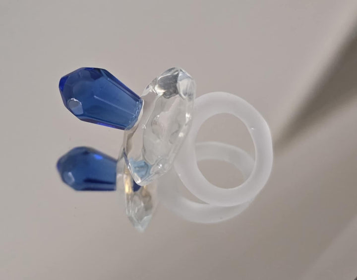 Crystal Pram Charm  Blue Crystal