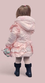 Mintini Girls Pink Coat With Diamante Logo - MB5933