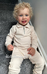 HARRIS KIDS "Rory" Boys Zip Tracksuit - Beige
