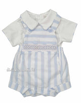 Pretty Originals Boys Blue & White Hand Smocked Outfit - MT02405