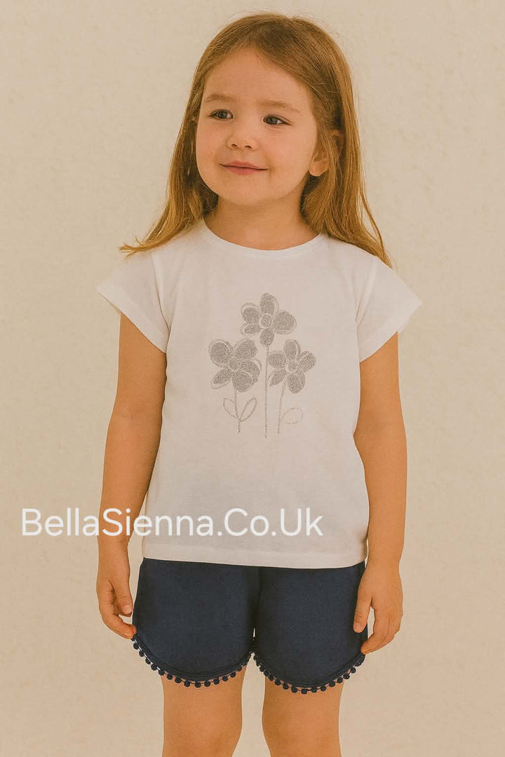 Mayoral short set -  174 - Summer - White & Navy