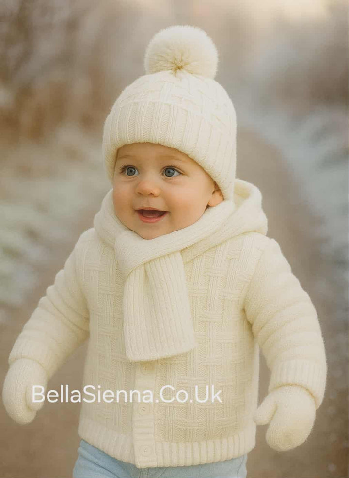 Sarah Louise Chunky Knitted Jacket -  008178 - Ivory