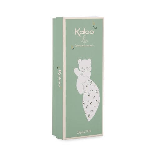 Kaloo Doudou Bear Toy Comforter - Leaves Of Love - Pink/Peach