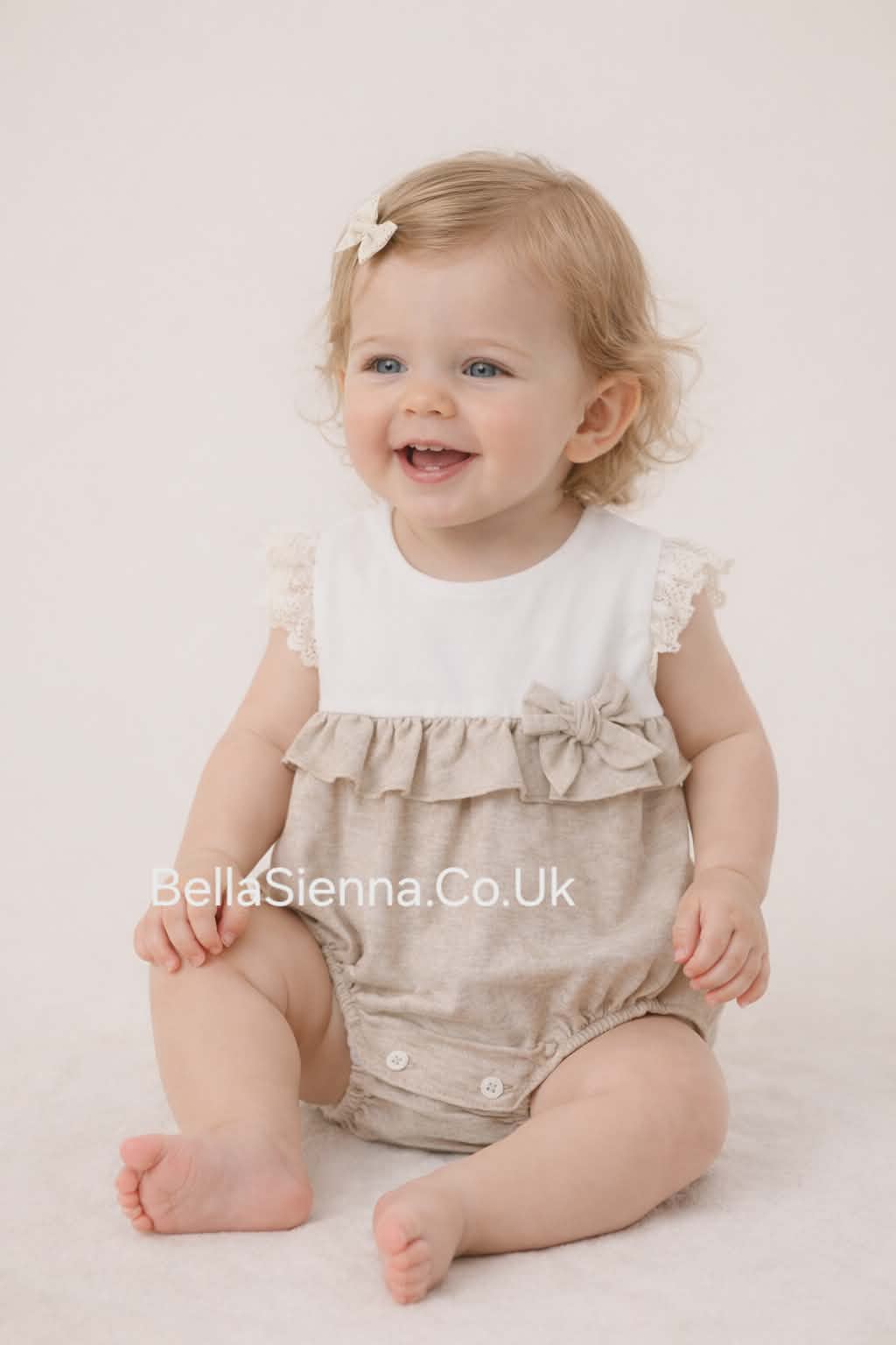 Mayoral Baby Girls Ivory And Beige Romper/Shortie Summer - 1689