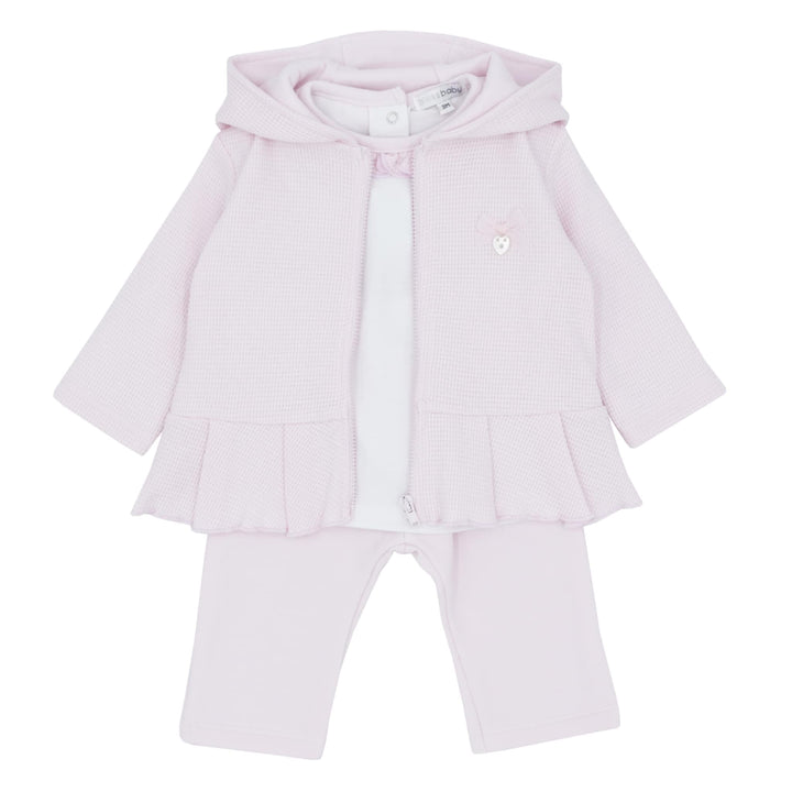 Blues Baby Girls Pretty Pink Three Piece Set - Jacket, Leggings & Top - BB2204