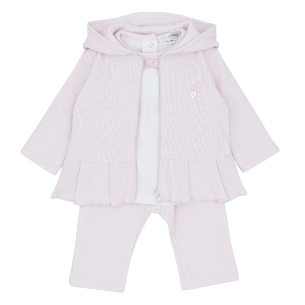 Blues Baby Girls Pretty Pink Three Piece Set - Jacket, Leggings & Top - BB2204