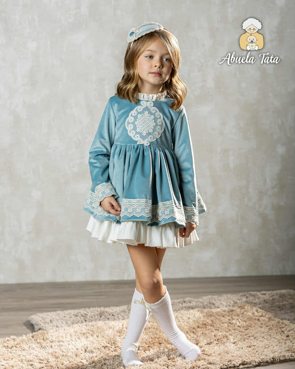 Abuela Tata Velvet & Lace Dress - 2599393